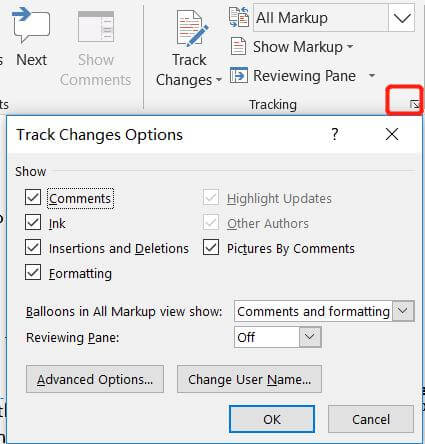 word for mac keep ink in track changes and remove